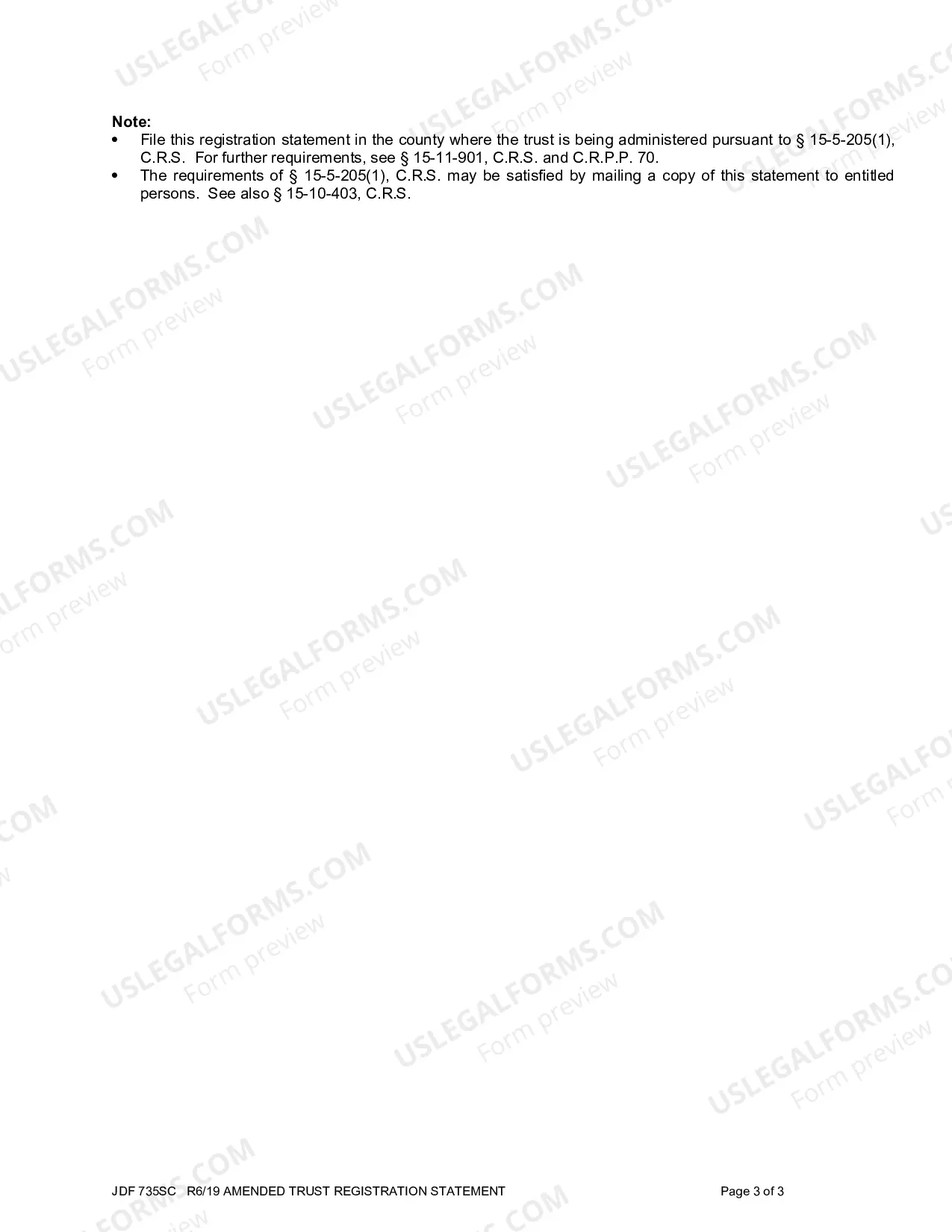 Preview Amended Trust Registration Statement