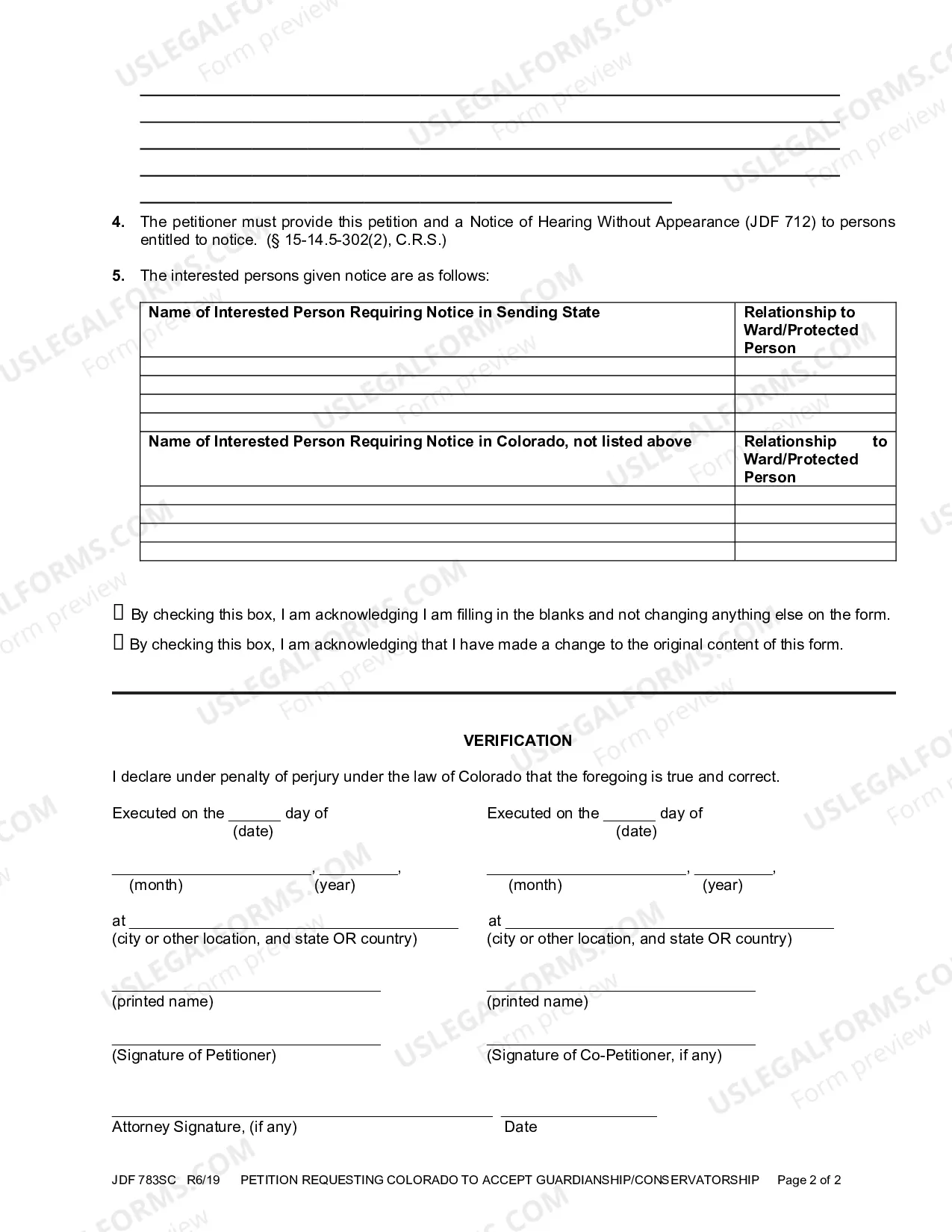 Preview Petition Requesting Colorado to Accept Guardianship and or Conservatorship from Sending State