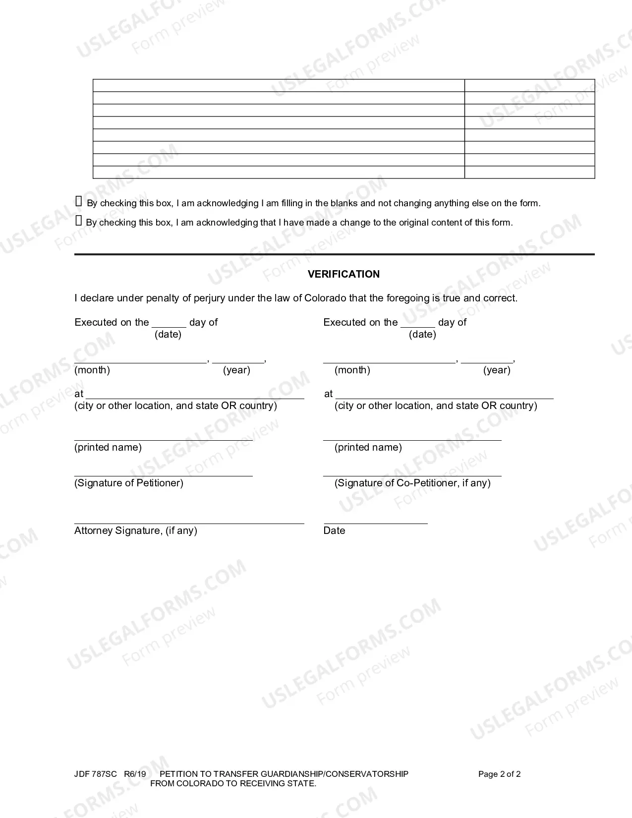 Preview Petition to Transfer Guardianship and/or Conservatorship from Colorado to Receiving State
