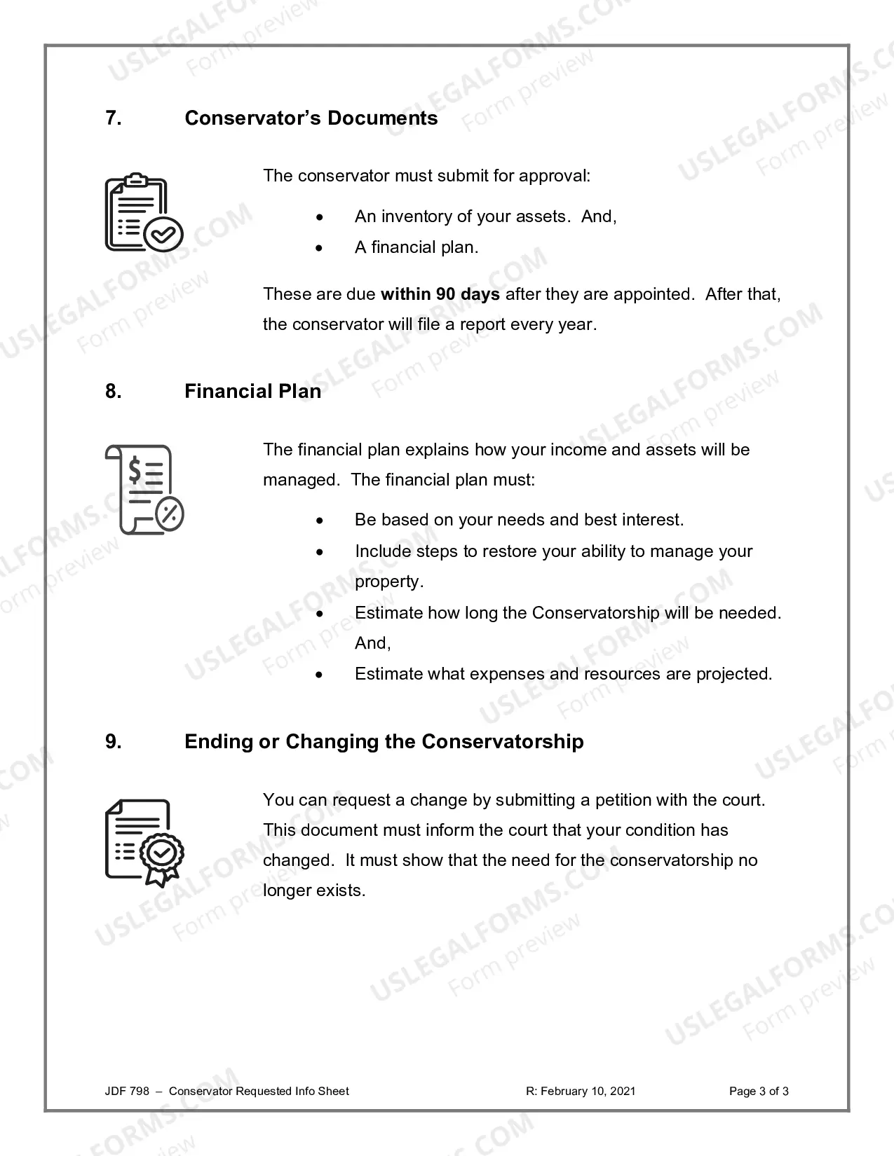 Preview Conservator Request Information Sheet