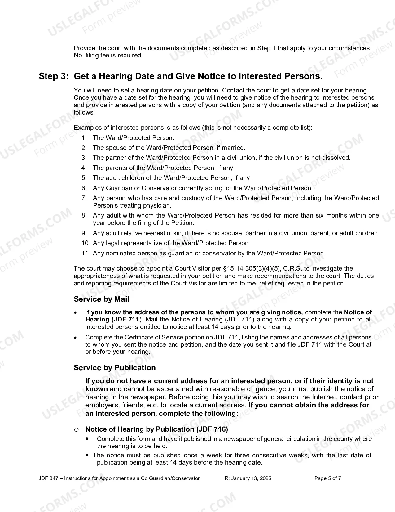 Preview Instructions for Filing a Petition for Appointment of Co-Guardian or Co-Conservator or Successor Guardian or Conservator