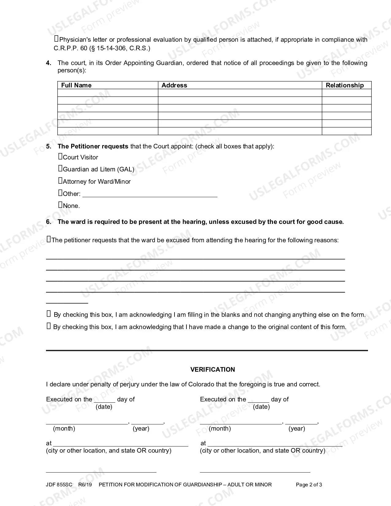 Preview Petition for Modification of Guardianship