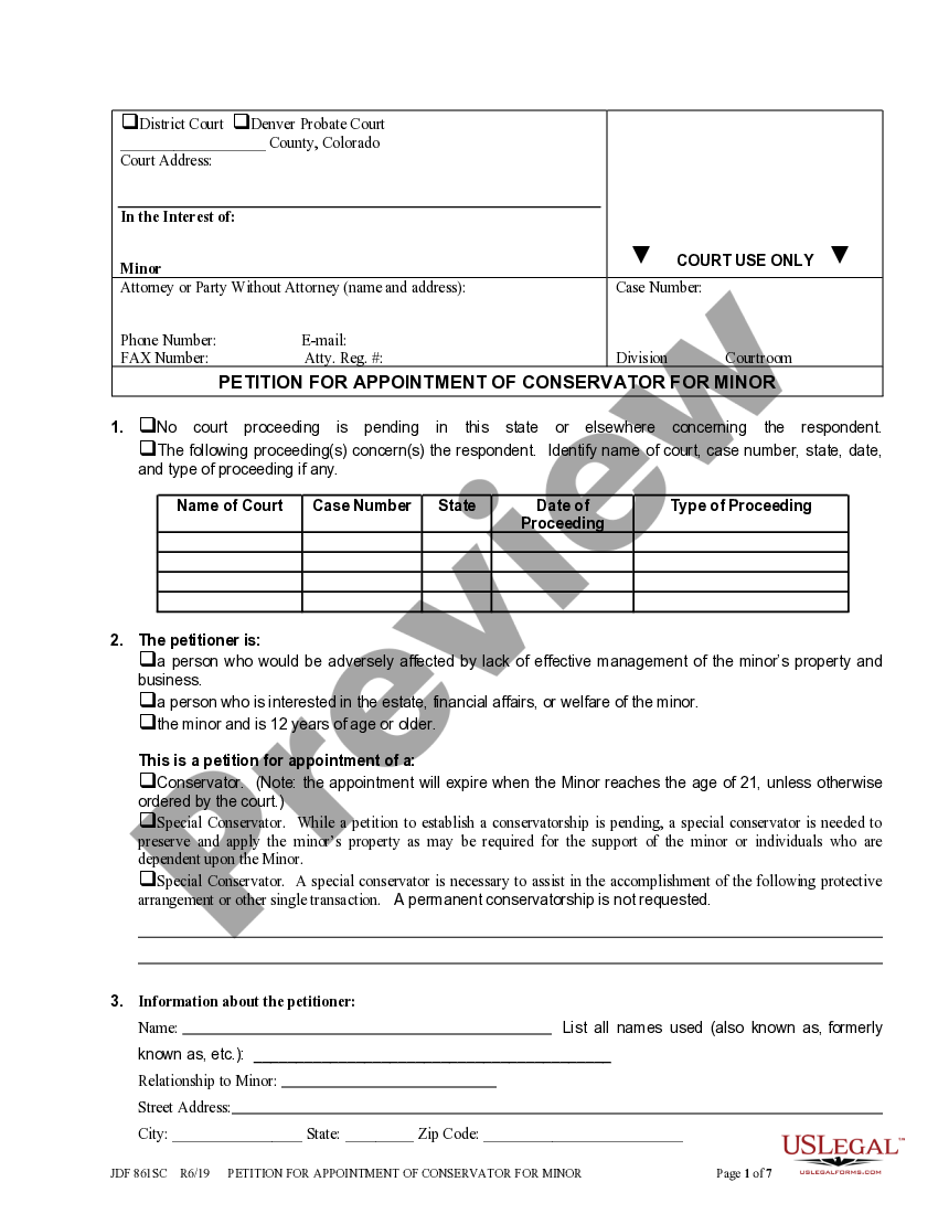 Conservator For Elderly US Legal Forms