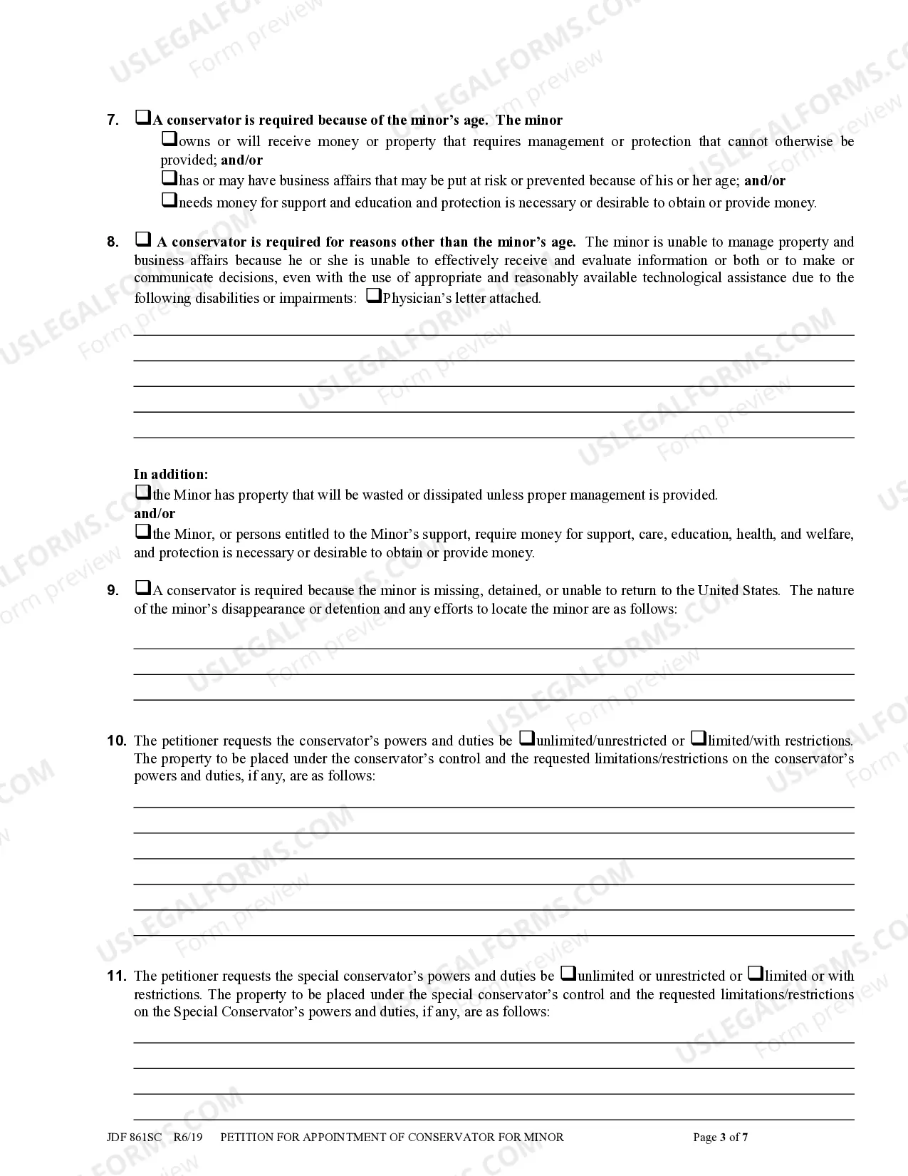 Preview Petition For Appointment Of A Conservator - Minor
