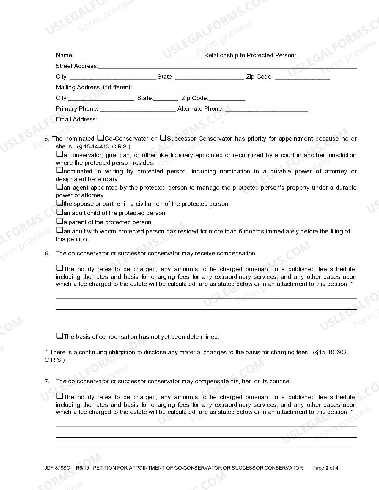 Preview Petition For Appointment Of Co-Conservator or Successor Conservator