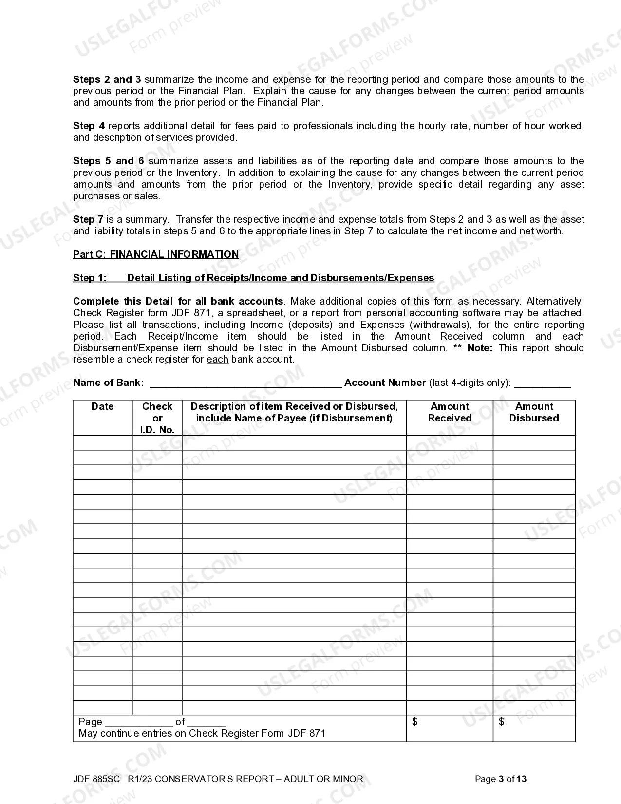 Preview Conservator's Report