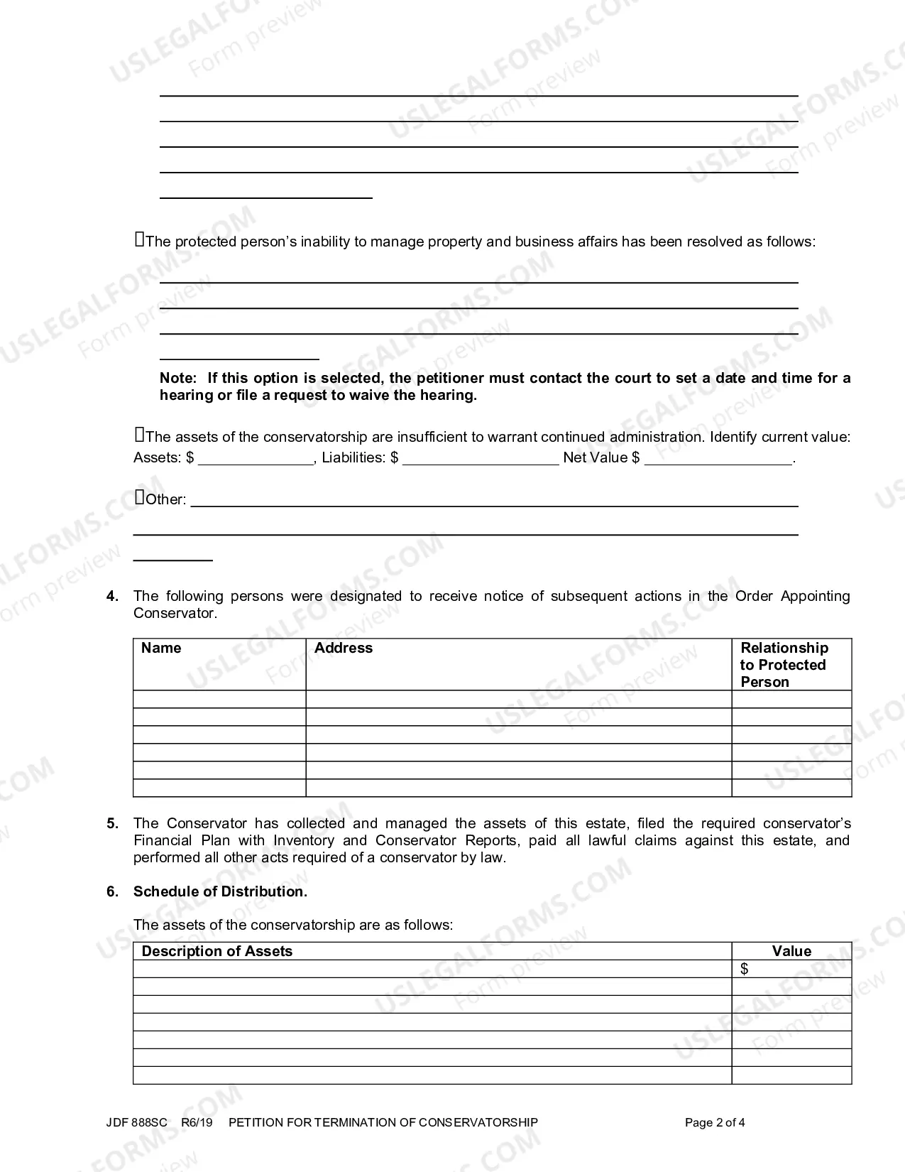Preview Petition for Termination of Conservatorship