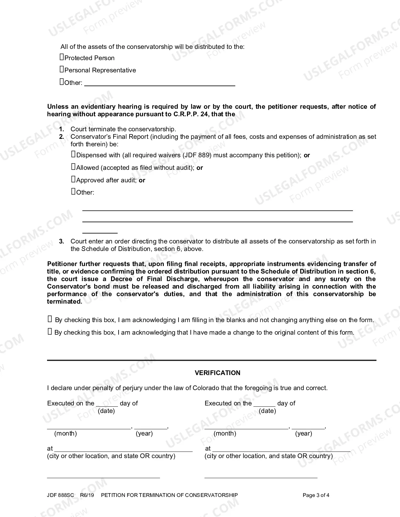 Preview Petition for Termination of Conservatorship