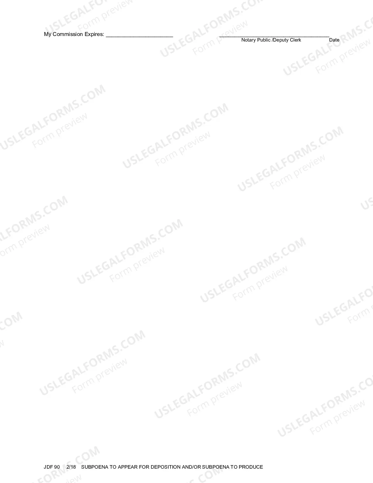 Preview Subpoena to Appear for Deposition and/or Subpoena to Produce