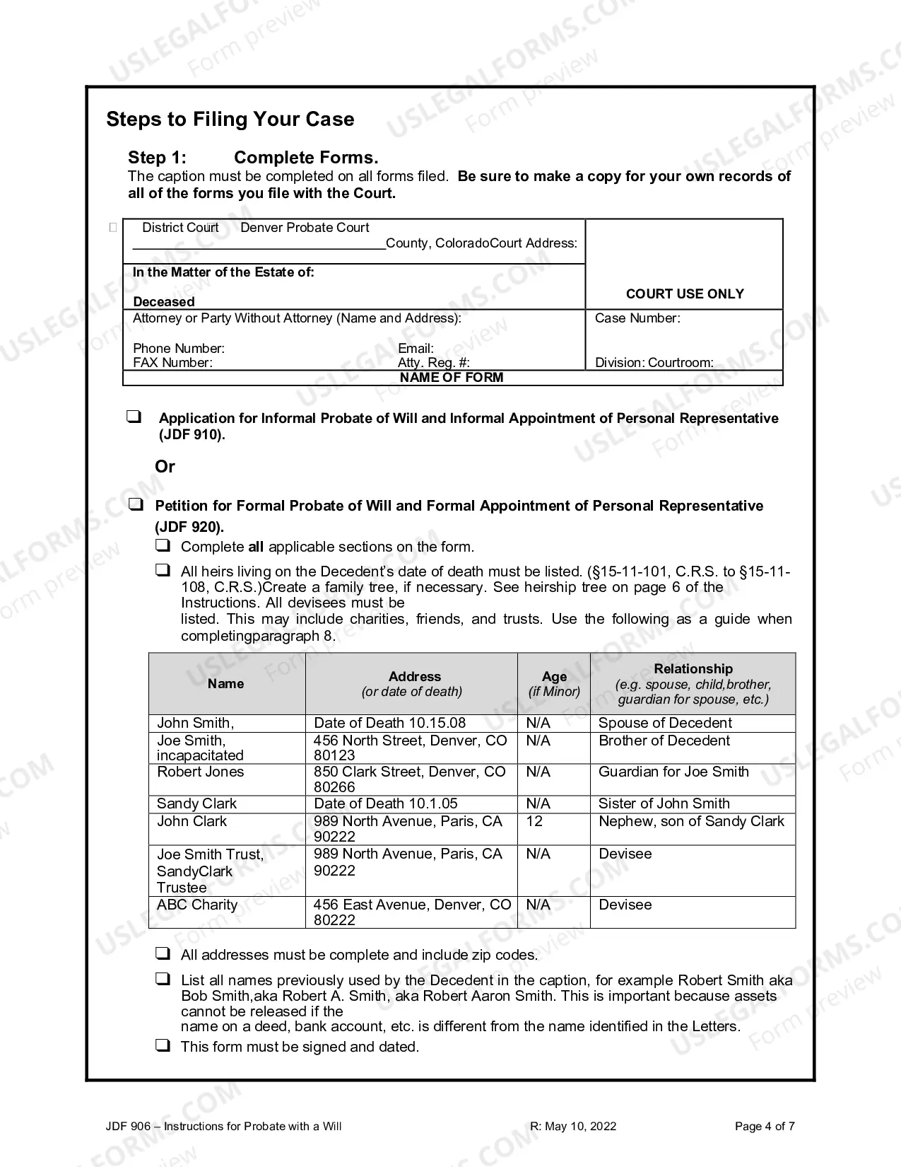 Preview Instructions For Probate With A Will