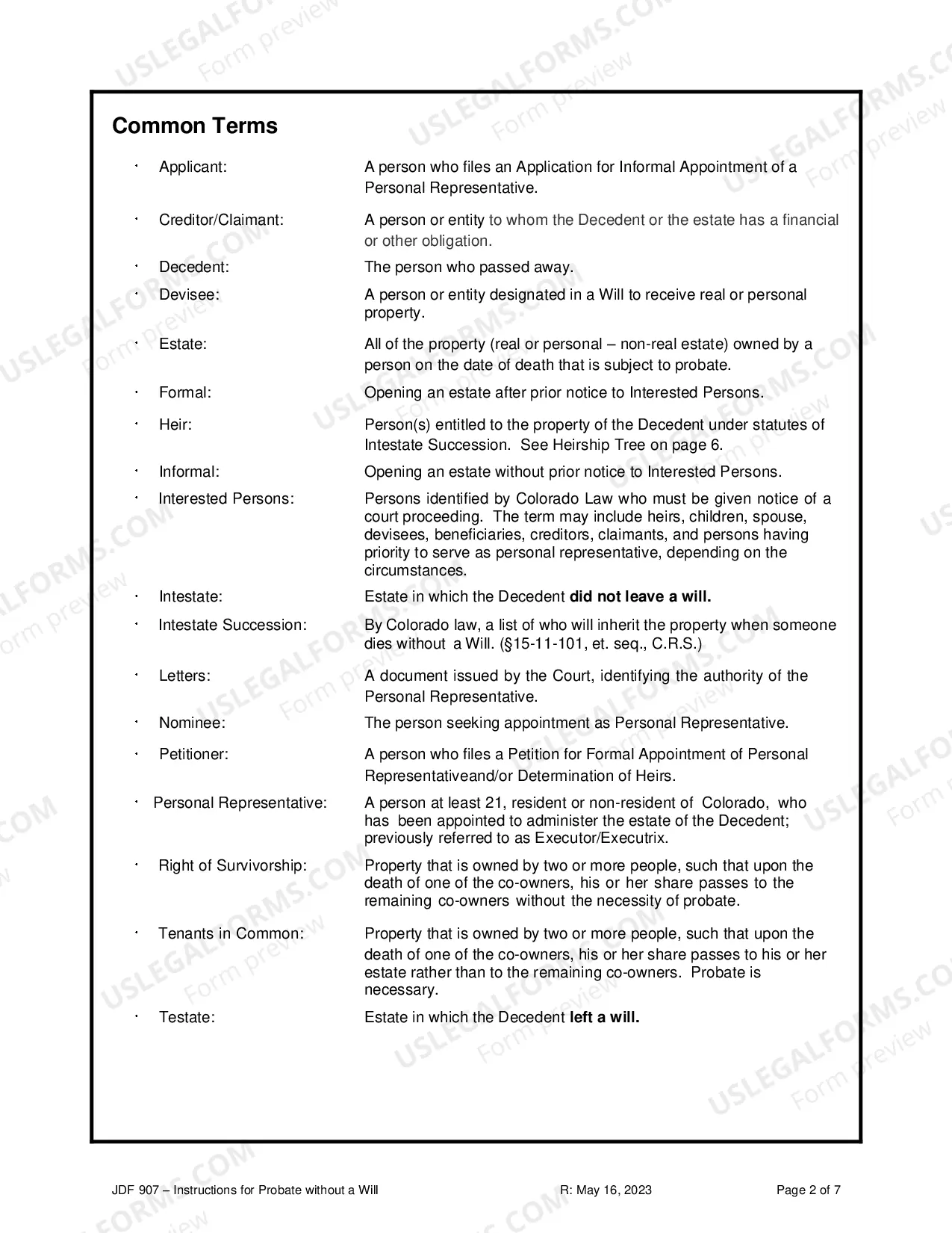 Preview Instructions For Probate Without A Will
