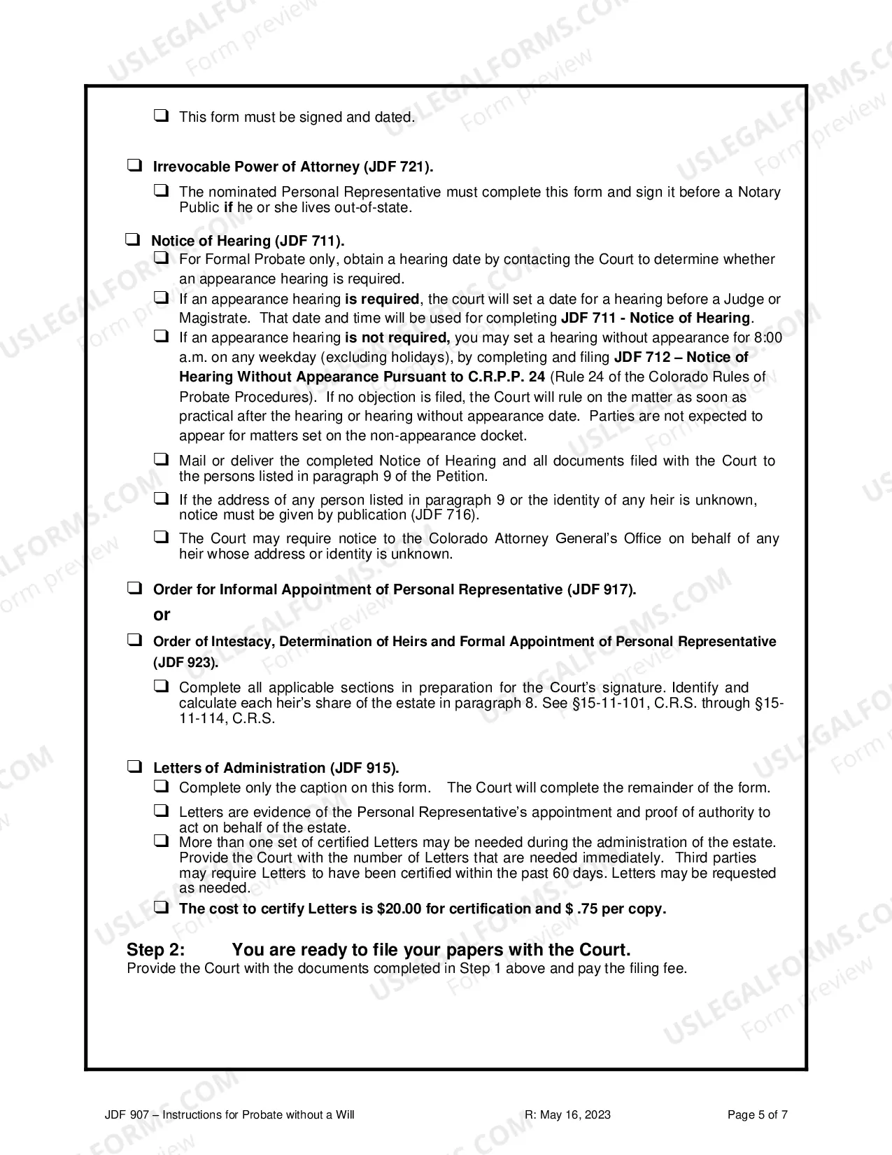 Preview Instructions For Probate Without A Will