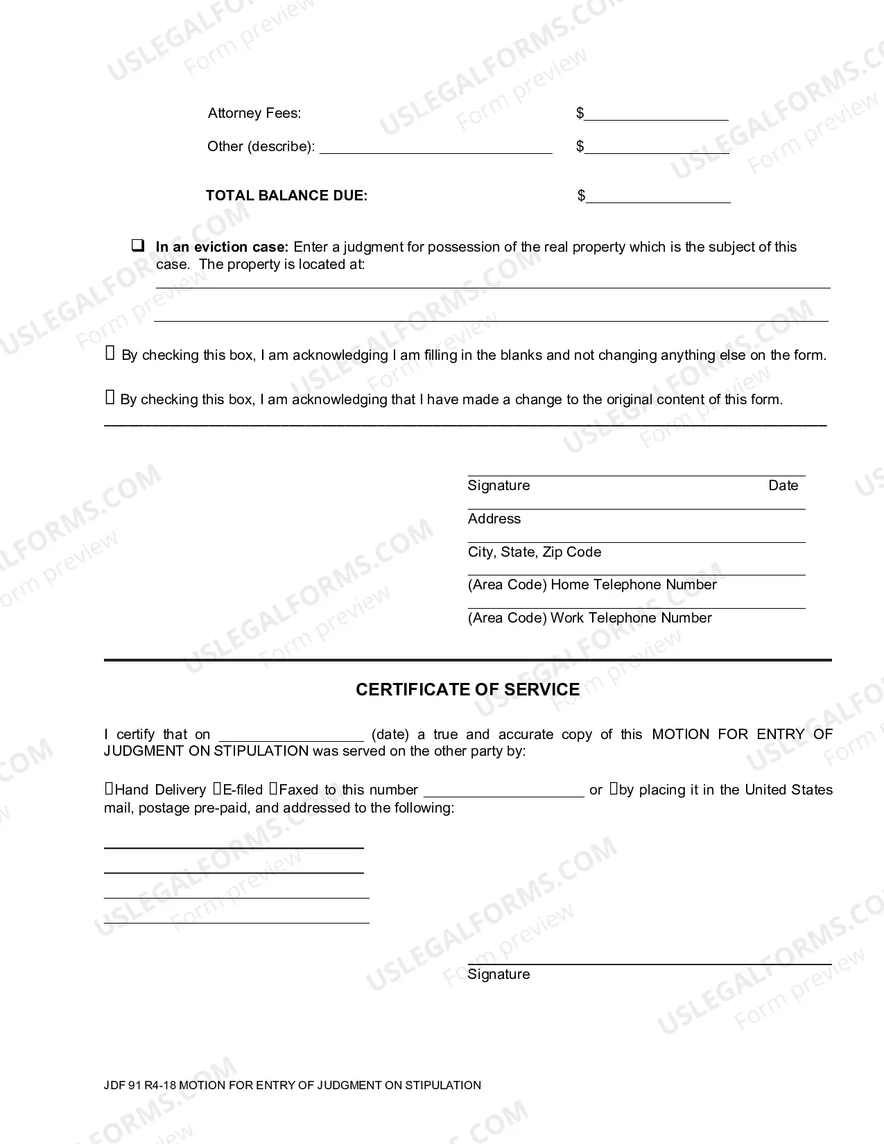 Preview Motion for Entry of Judgment on Stipulation