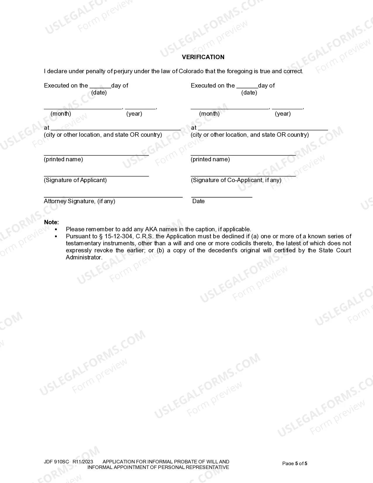 Preview Application For Informal Probate Of Will And Informal Appointment Of Personal Representative