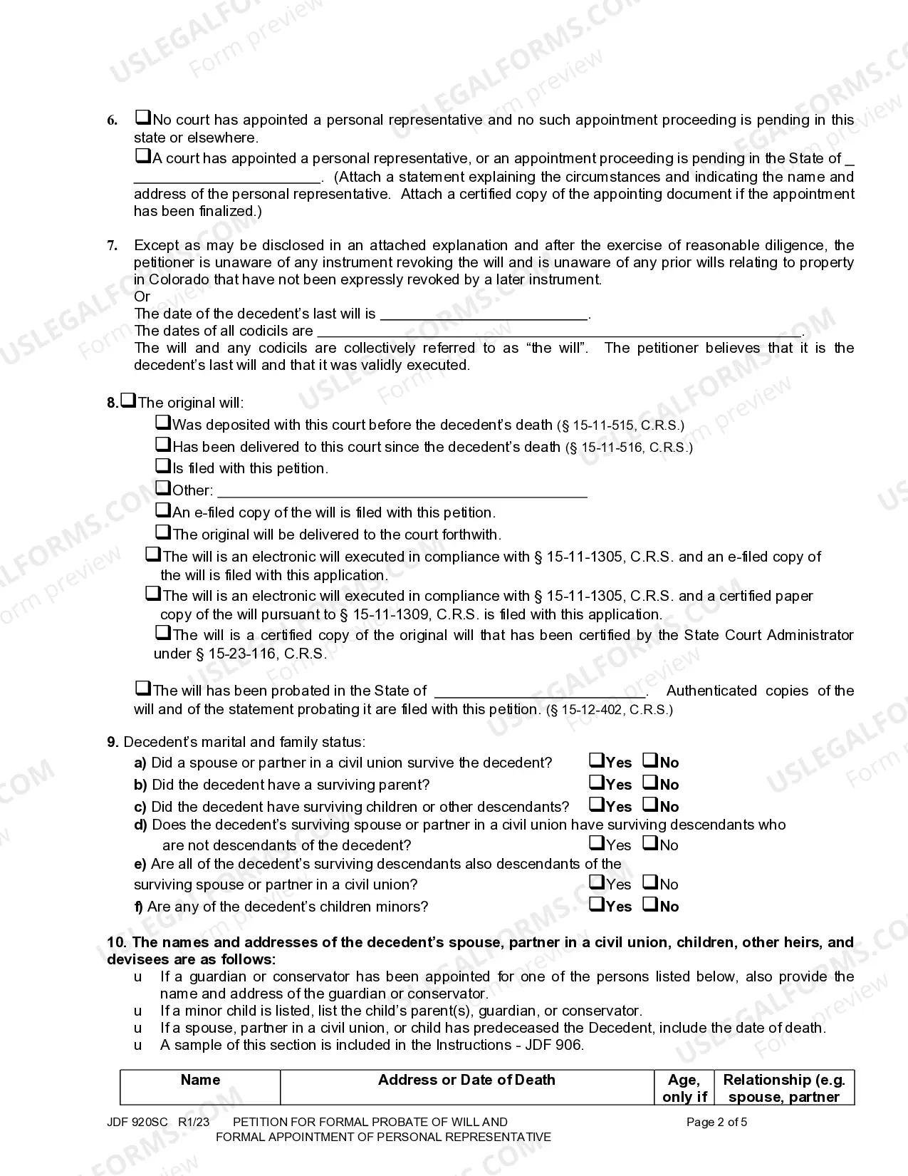 Preview Petition For Formal Probate Of Will And Formal Appointment Of Personal Representative