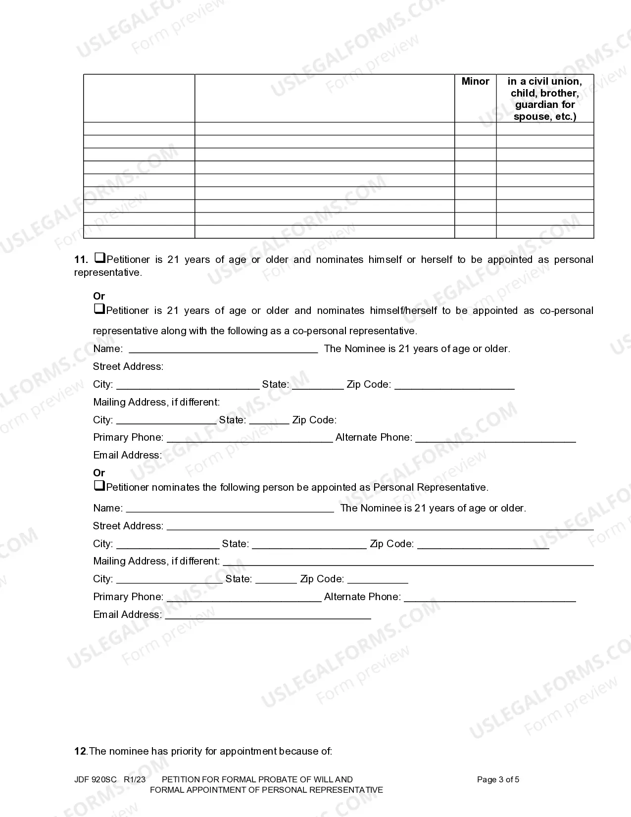 Preview Petition For Formal Probate Of Will And Formal Appointment Of Personal Representative