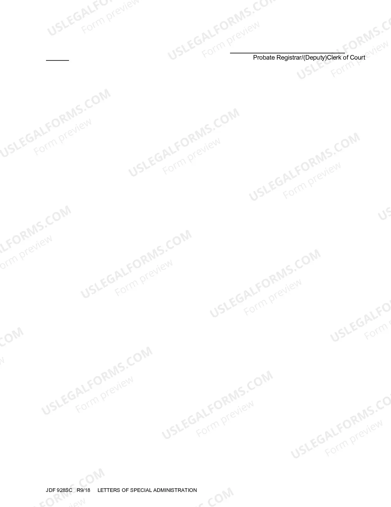 Preview Letters of Special Administration