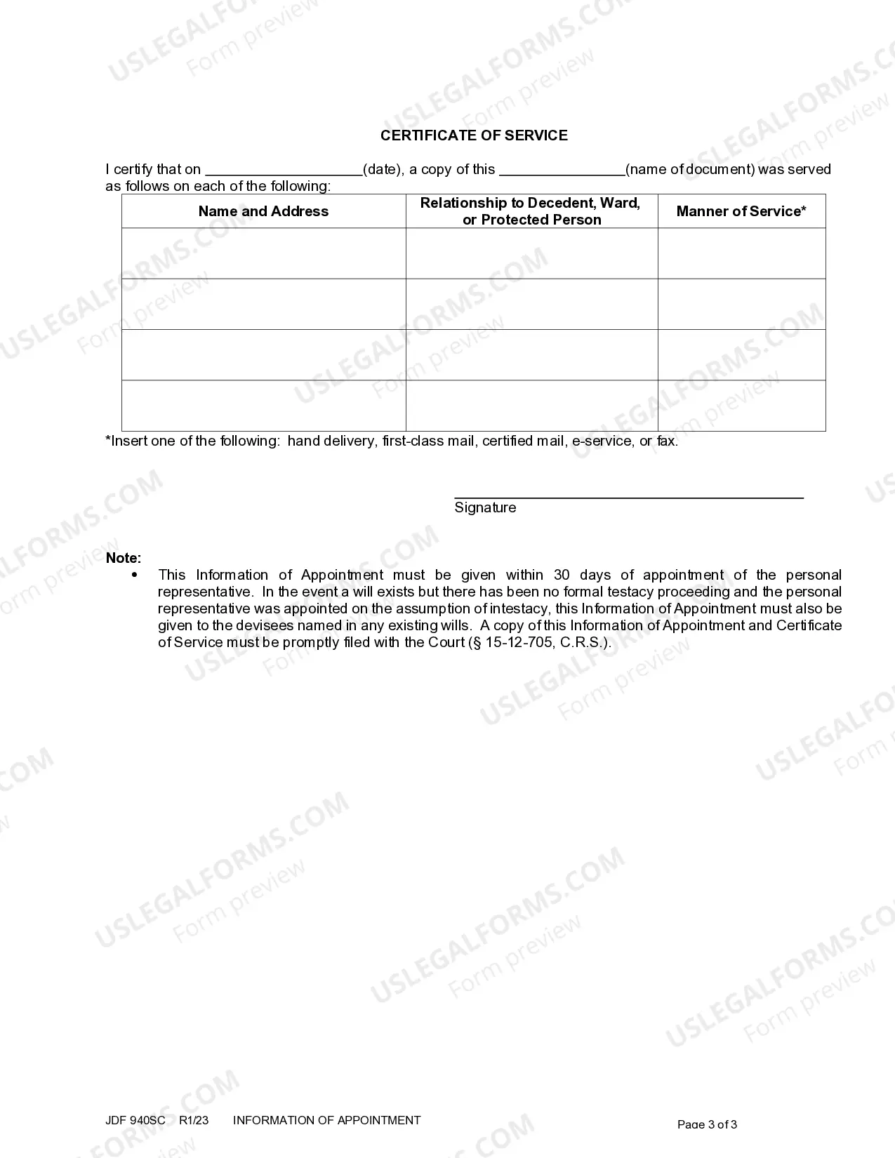 Preview Information of Appointment