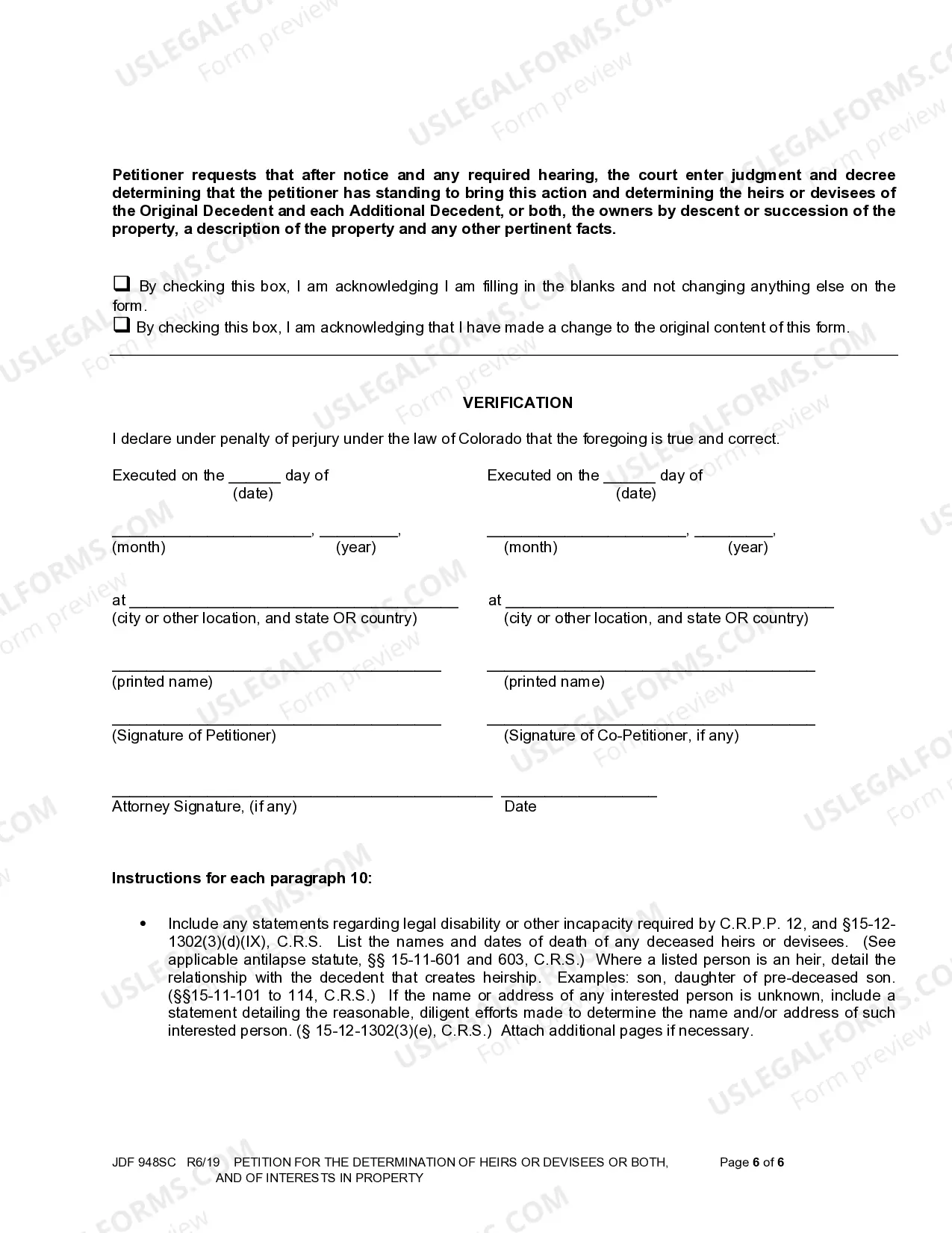 Preview Petition For The Determination Of Heirs Or Devisees Or Both,And Of Interests In Property