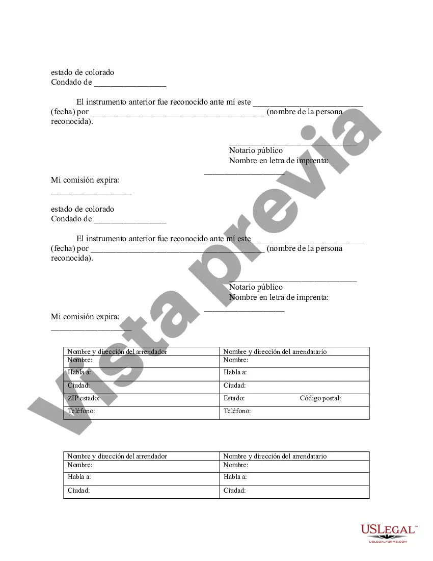 Preview Aviso de Arrendamiento para Grabación