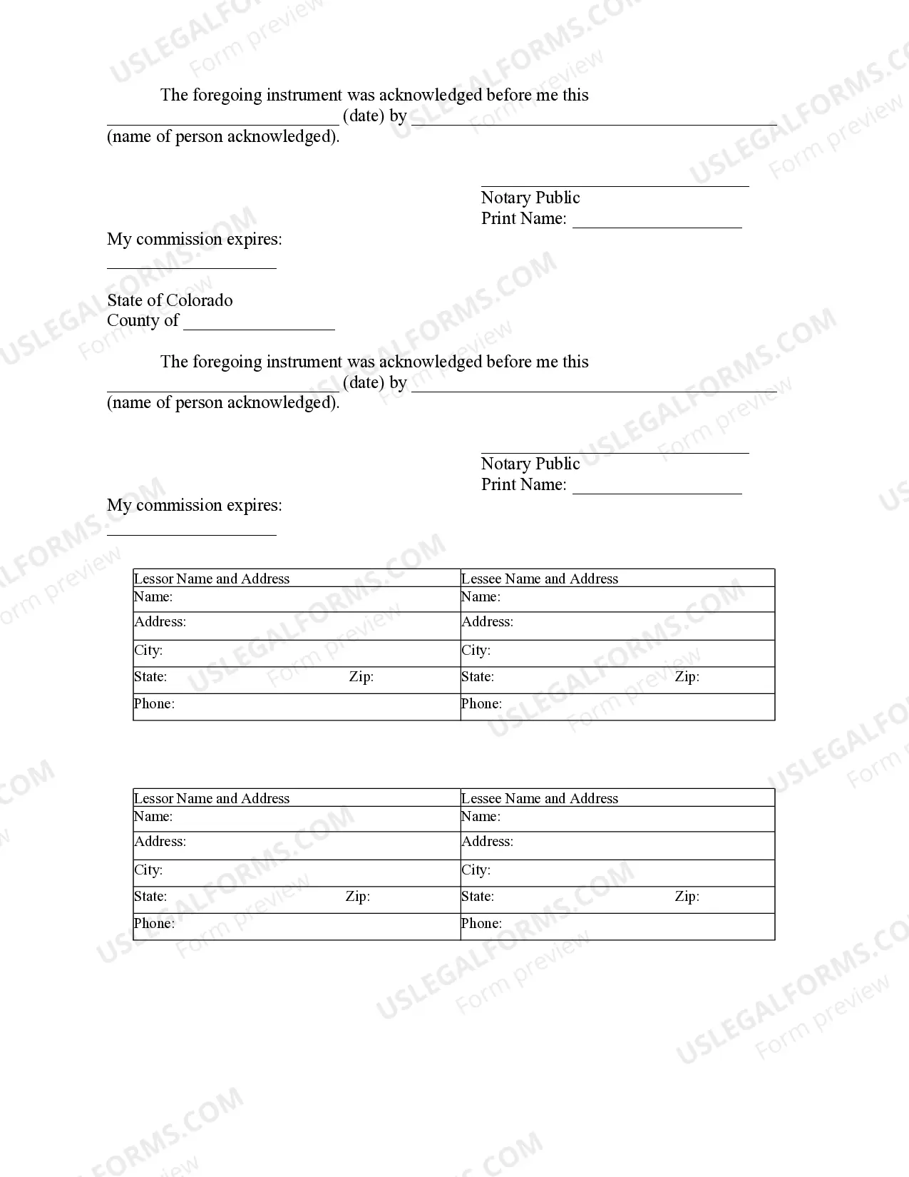 Preview Notice of Lease for Recording