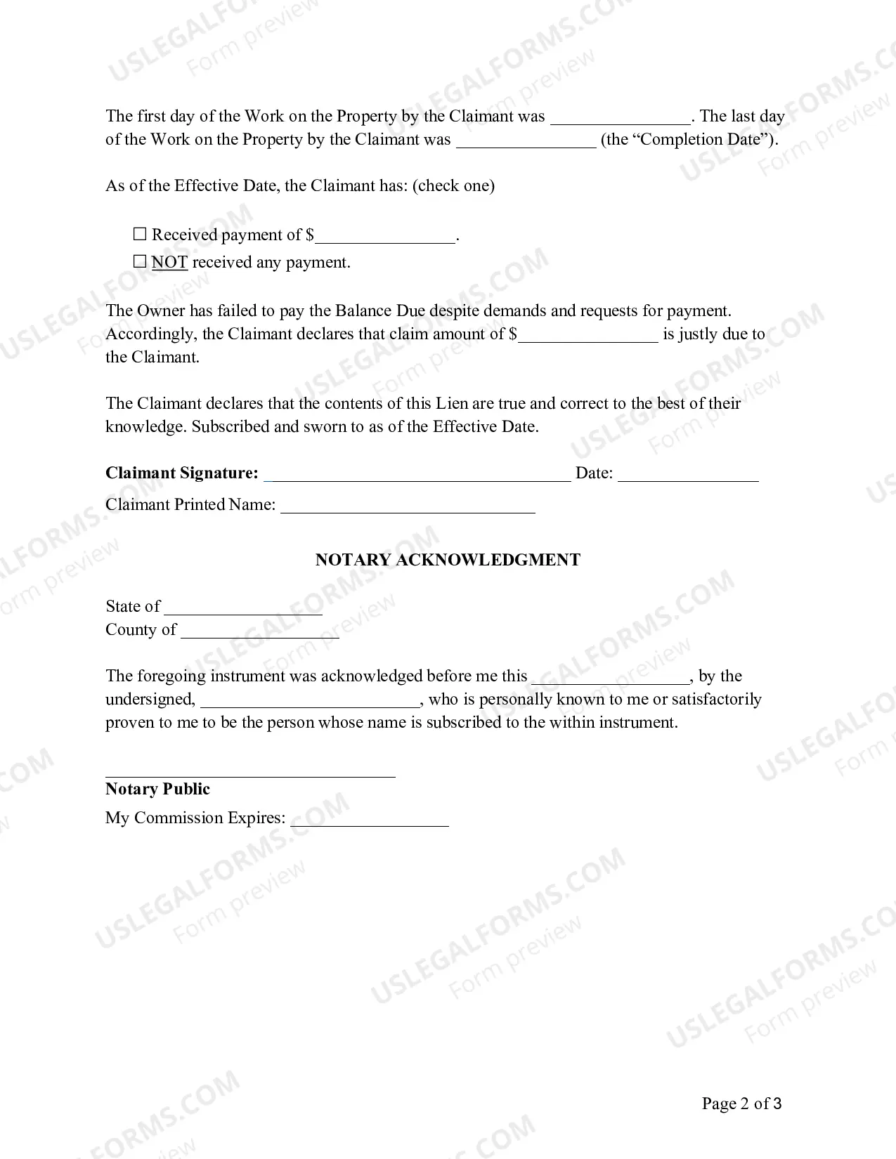 Preview Colorado Mechanic's Lien