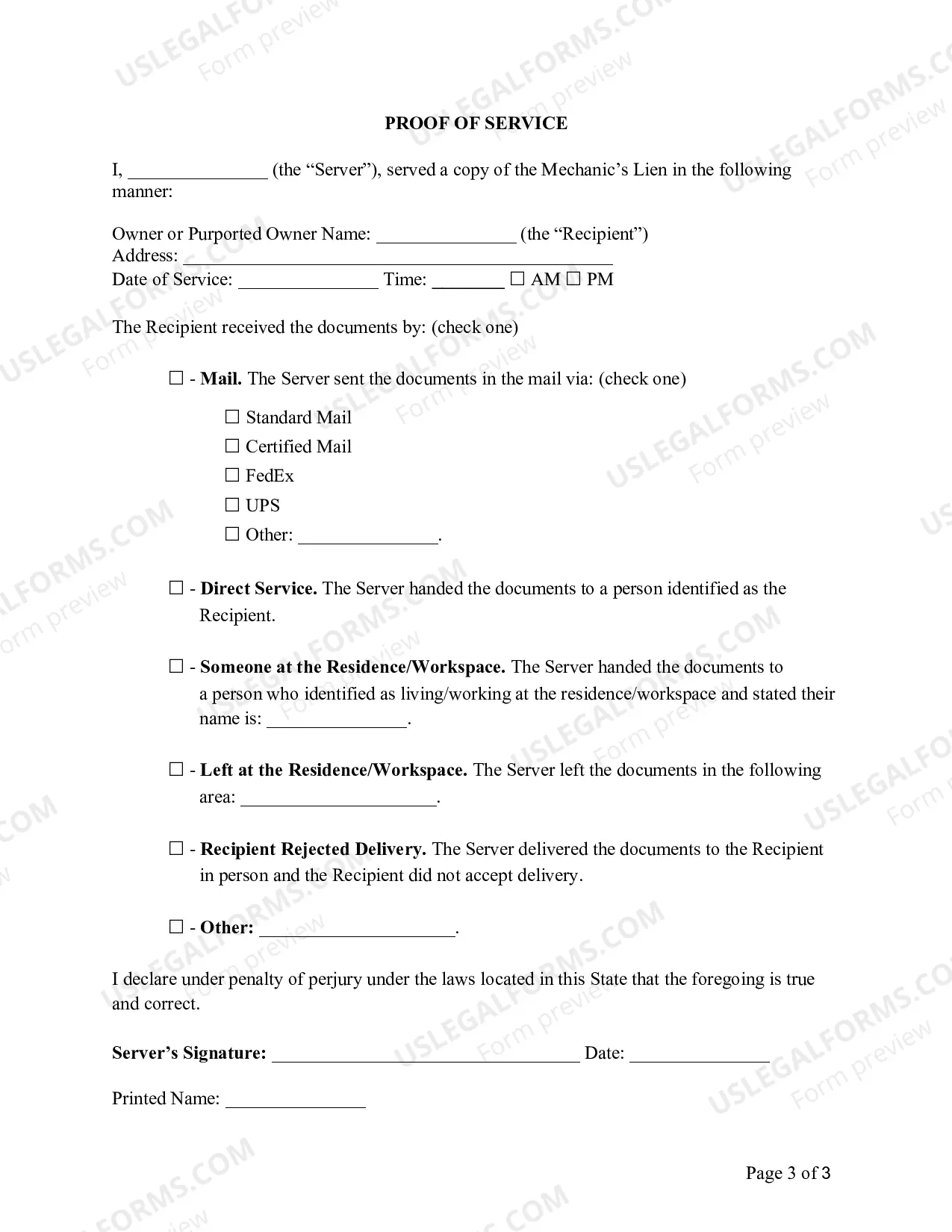 Preview Colorado Mechanic's Lien