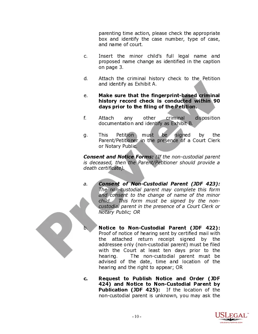 Preview Colorado Name Change Instructions and Forms Package for a Family