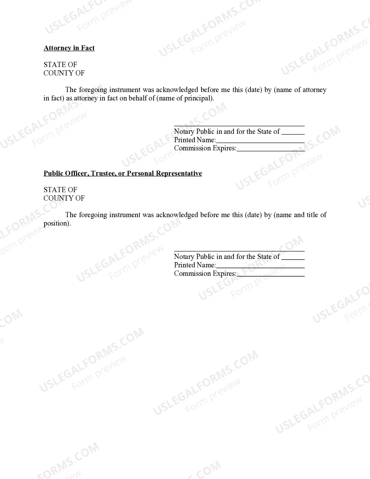 Preview Colorado Oil and Gas Acknowledgment