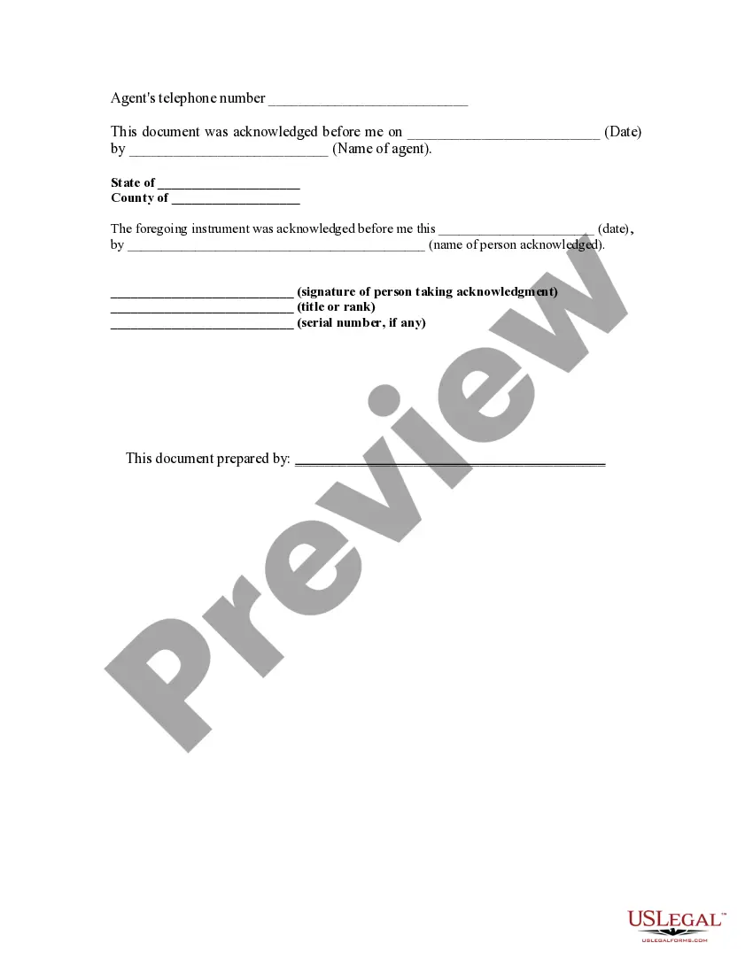 Preview Agent's Affidavit that Power of Attorney not revoked