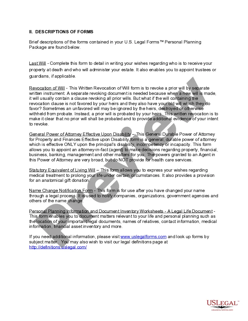 Preview Colorado Newly Divorced Individuals Package