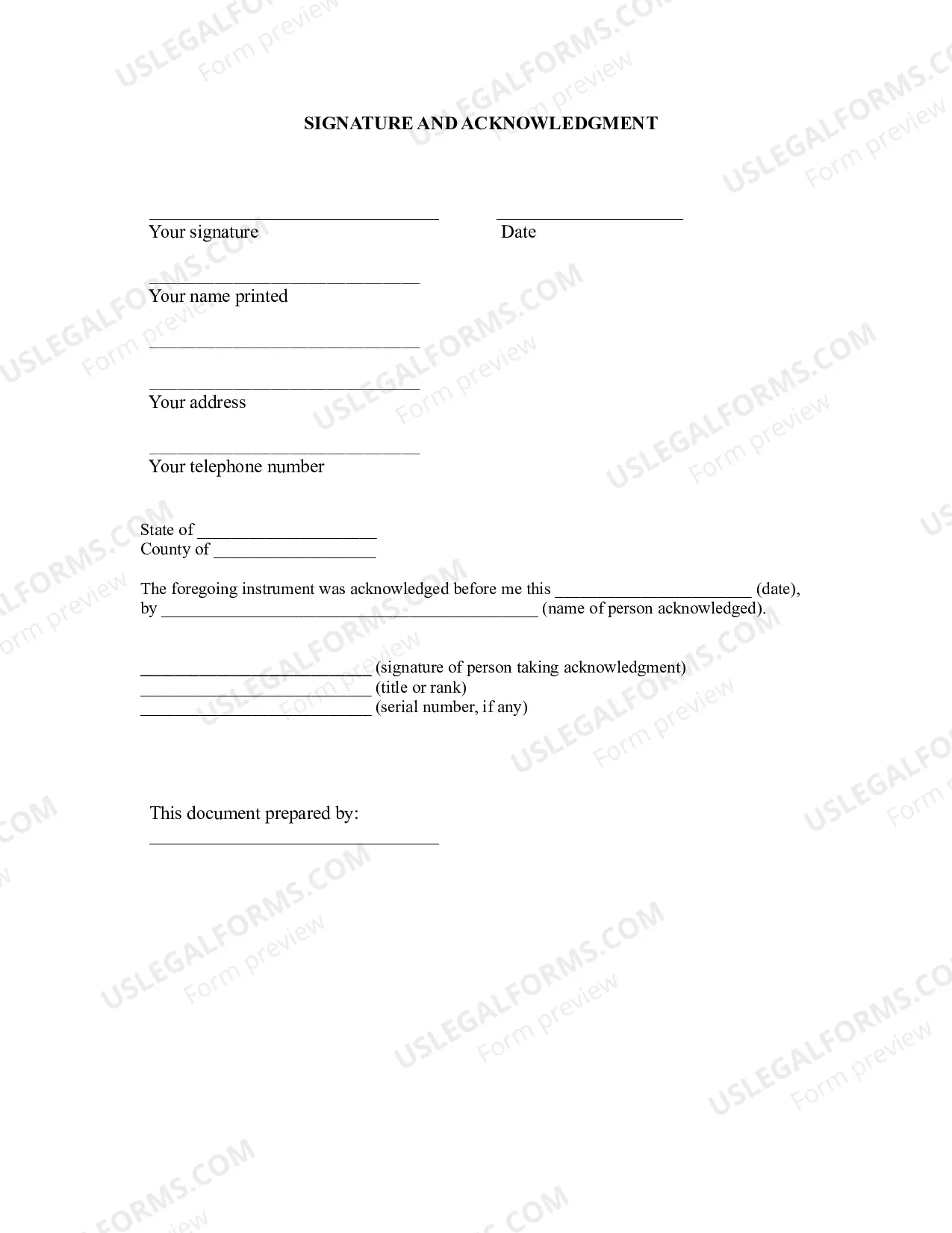 Preview Statutory Durable Power of Attorney