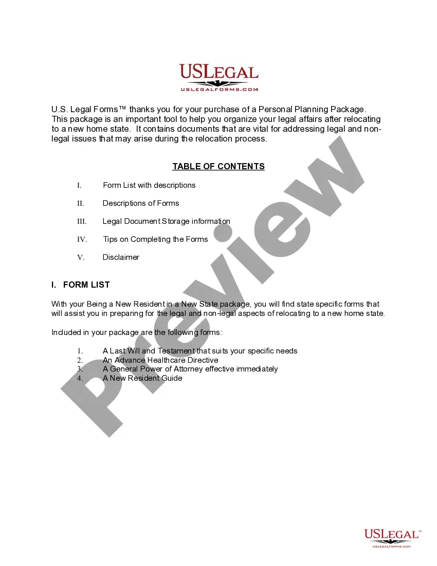 Preview Colorado New State Resident Package