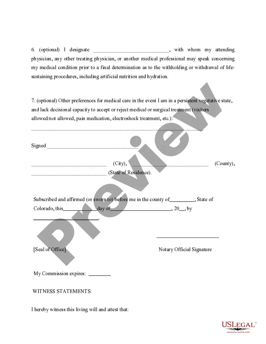 Get Statutory Equivalent of Living Will or Declaration Preview Statutory Equivalent of Living Will or Declaration