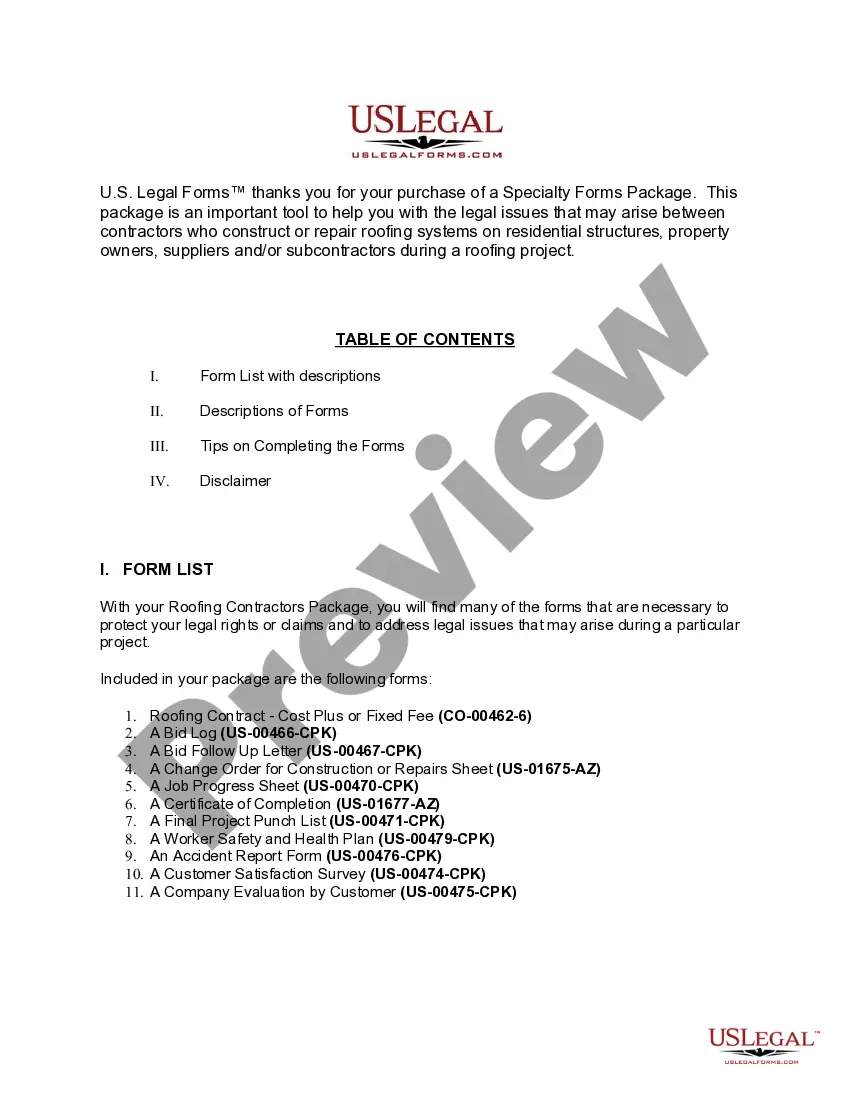 Get Colorado Roofing Contractor Package Preview Colorado Roofing Contractor Package