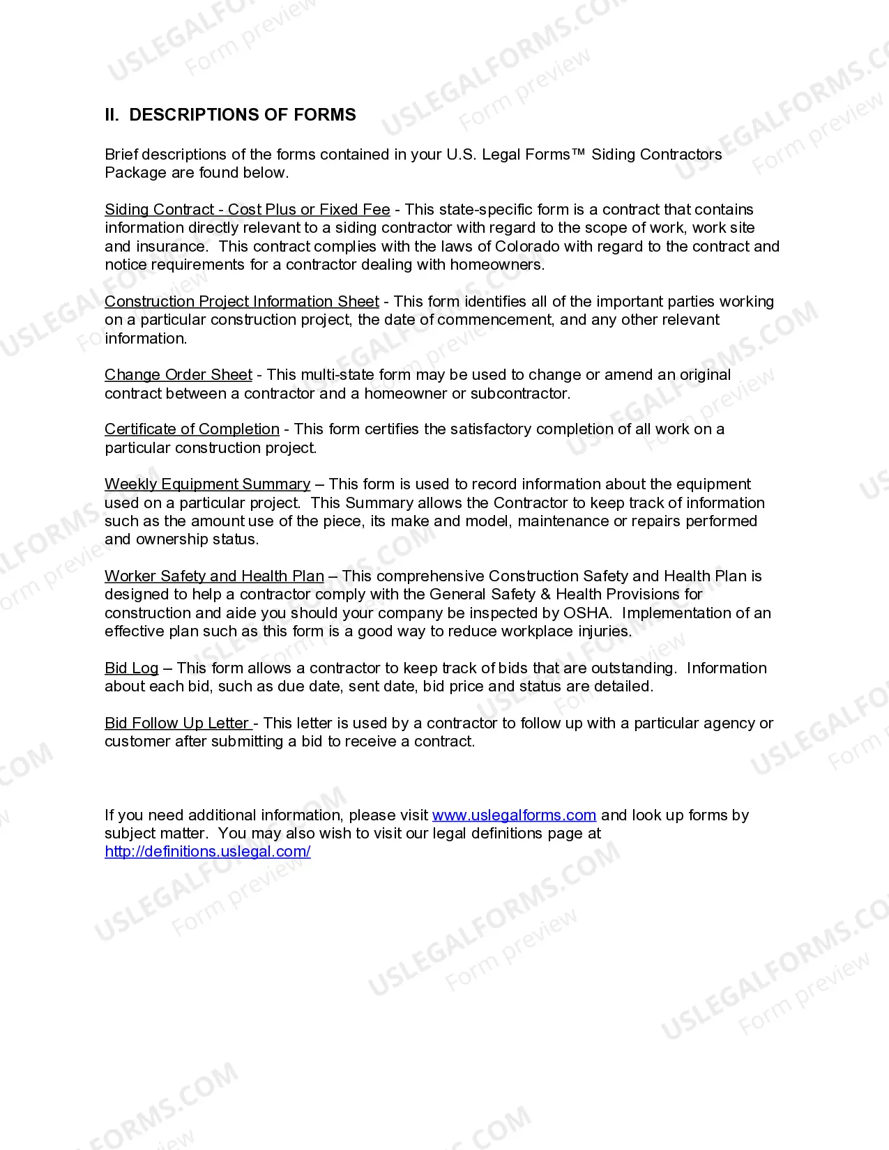 Preview Colorado Siding Contractor Package