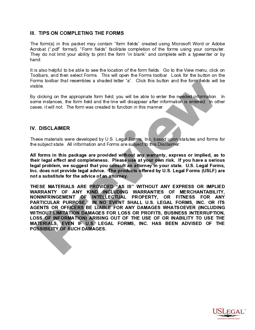 Preview Colorado Construction or Mechanics Lien Package - Corporation