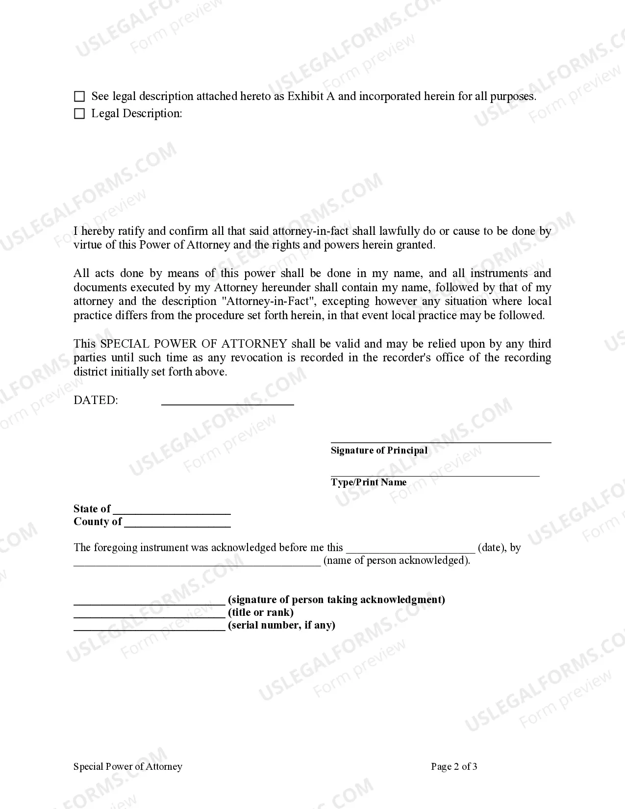 Preview Special or Limited Power of Attorney for Real Estate Sales Transaction By Seller