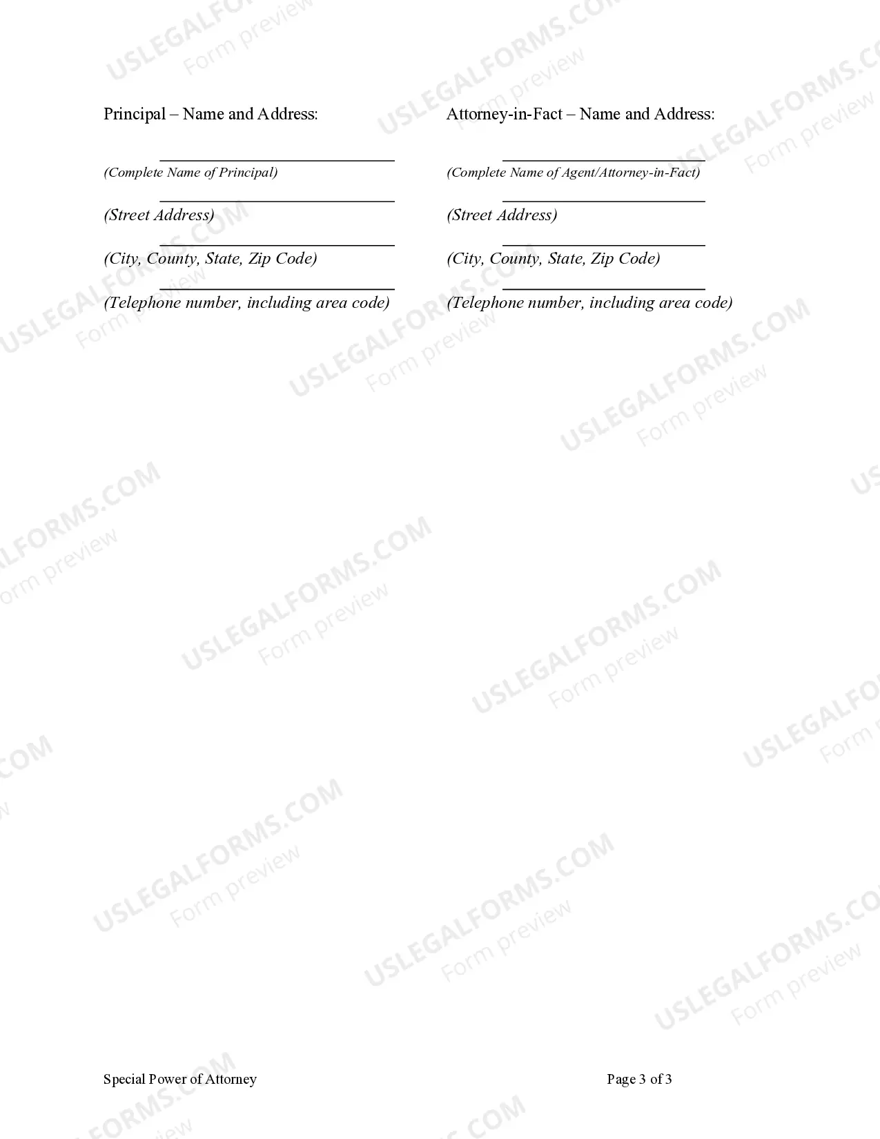 Preview Special or Limited Power of Attorney for Real Estate Sales Transaction By Seller