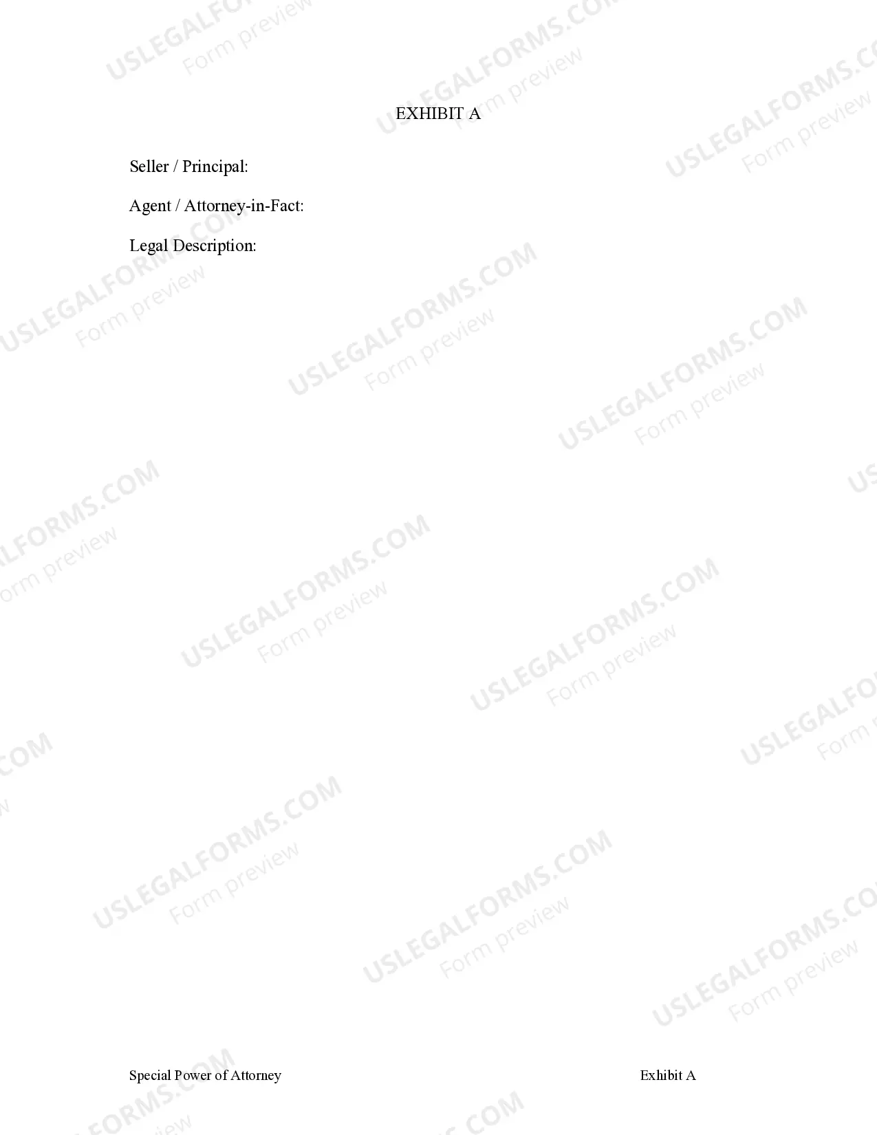 Preview Special or Limited Power of Attorney for Real Estate Sales Transaction By Seller