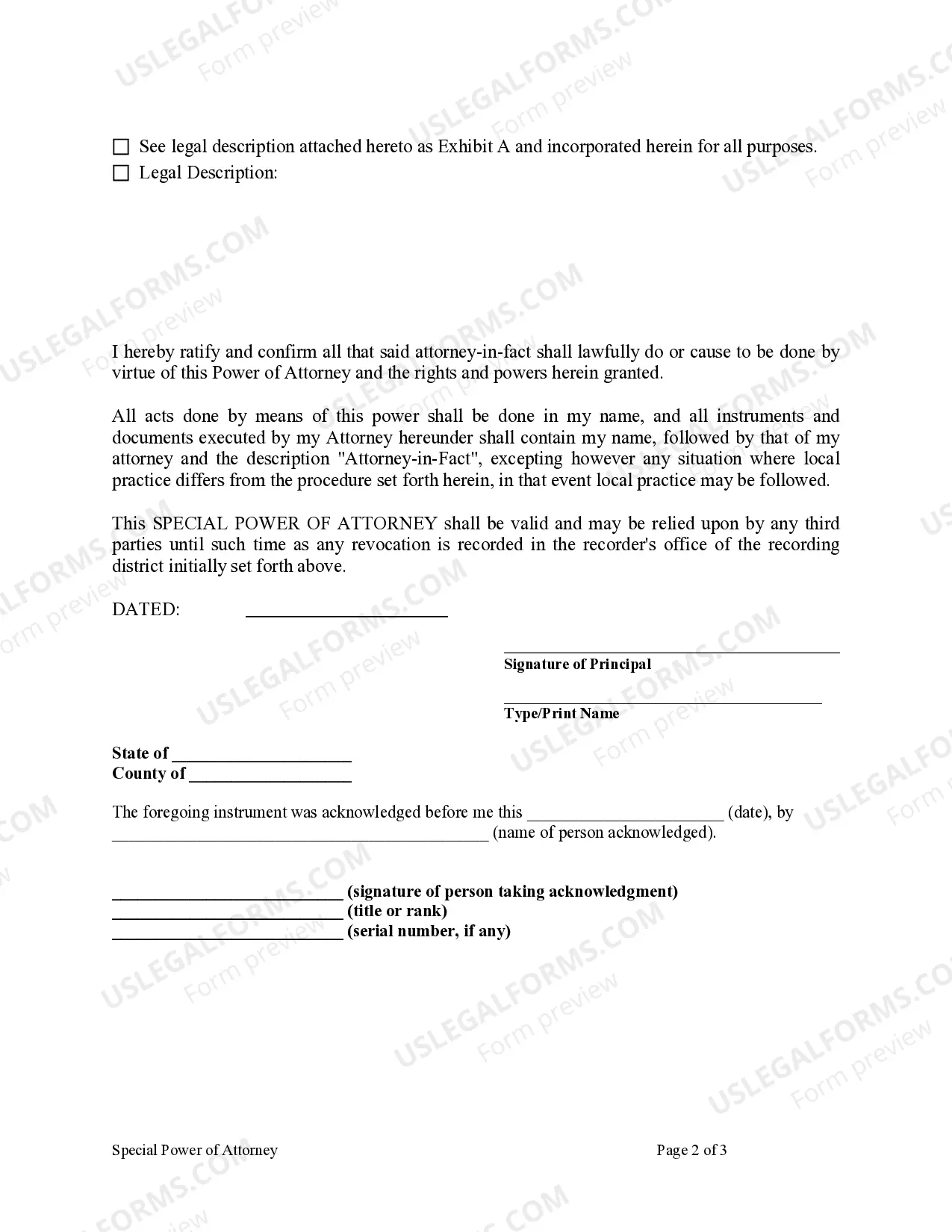 Preview Special or Limited Power of Attorney for Real Estate Purchase Transaction by Purchaser