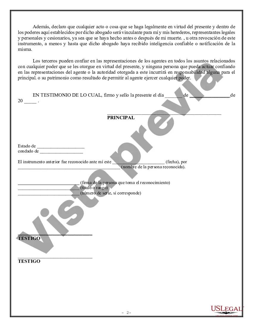 Preview Poder Notarial Limitado para Transacciones de Acciones y Poderes Corporativos