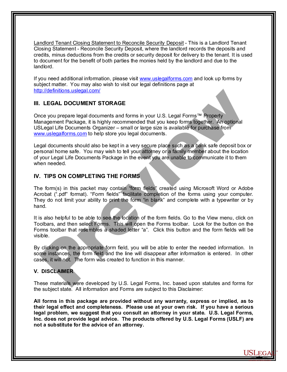 page 3 Colorado Property Management Package preview