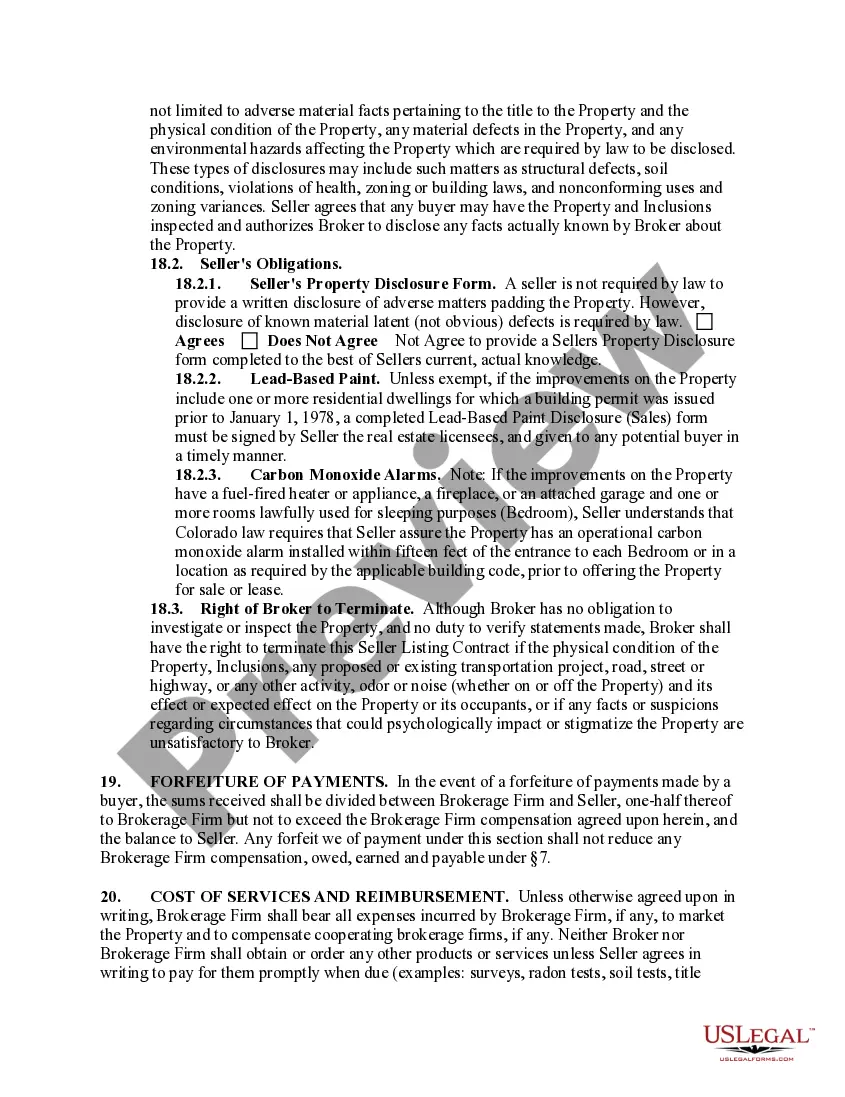 Preview Exclusive Right-to-Sell Listing Contract