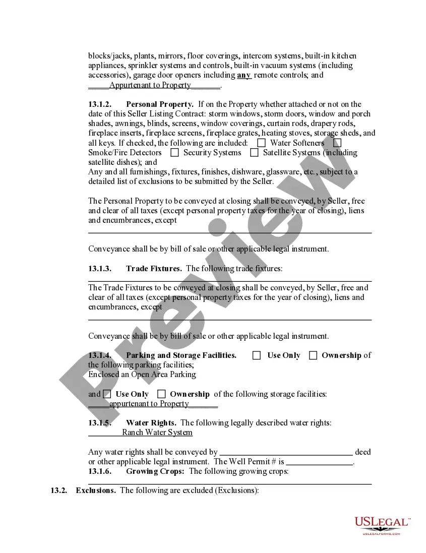 Preview Exclusive Right-to-Sell Listing Contract