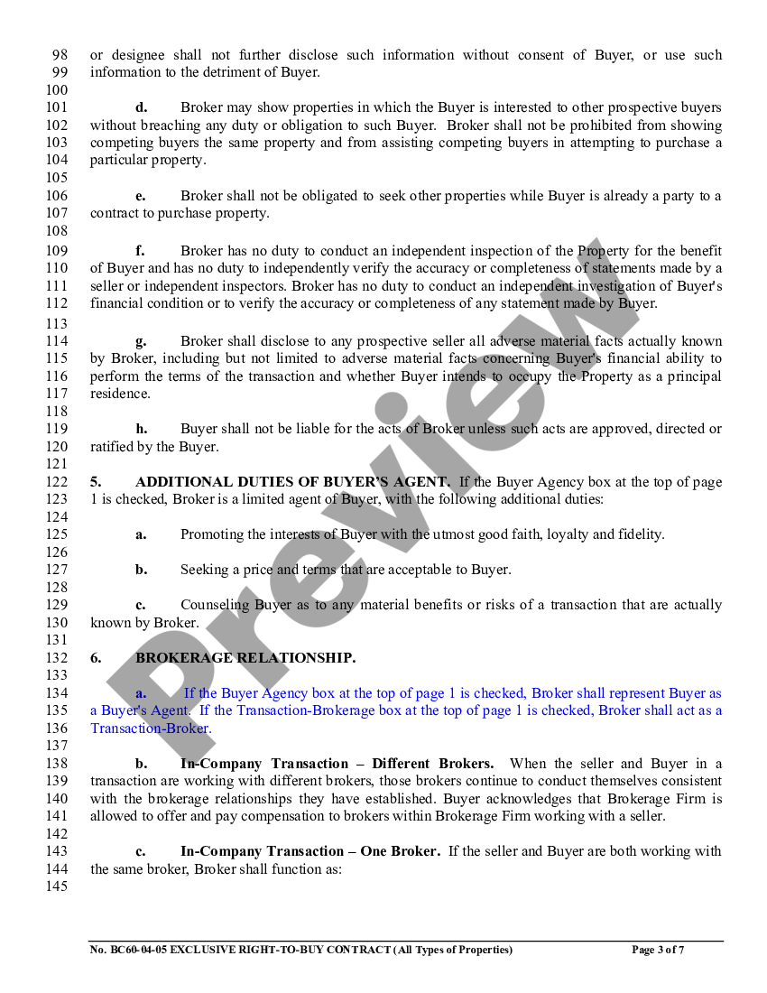 Exclusive Right To Buy Listing Contract Colorado Exclusive Right To Buy Listing Contract Colorado
