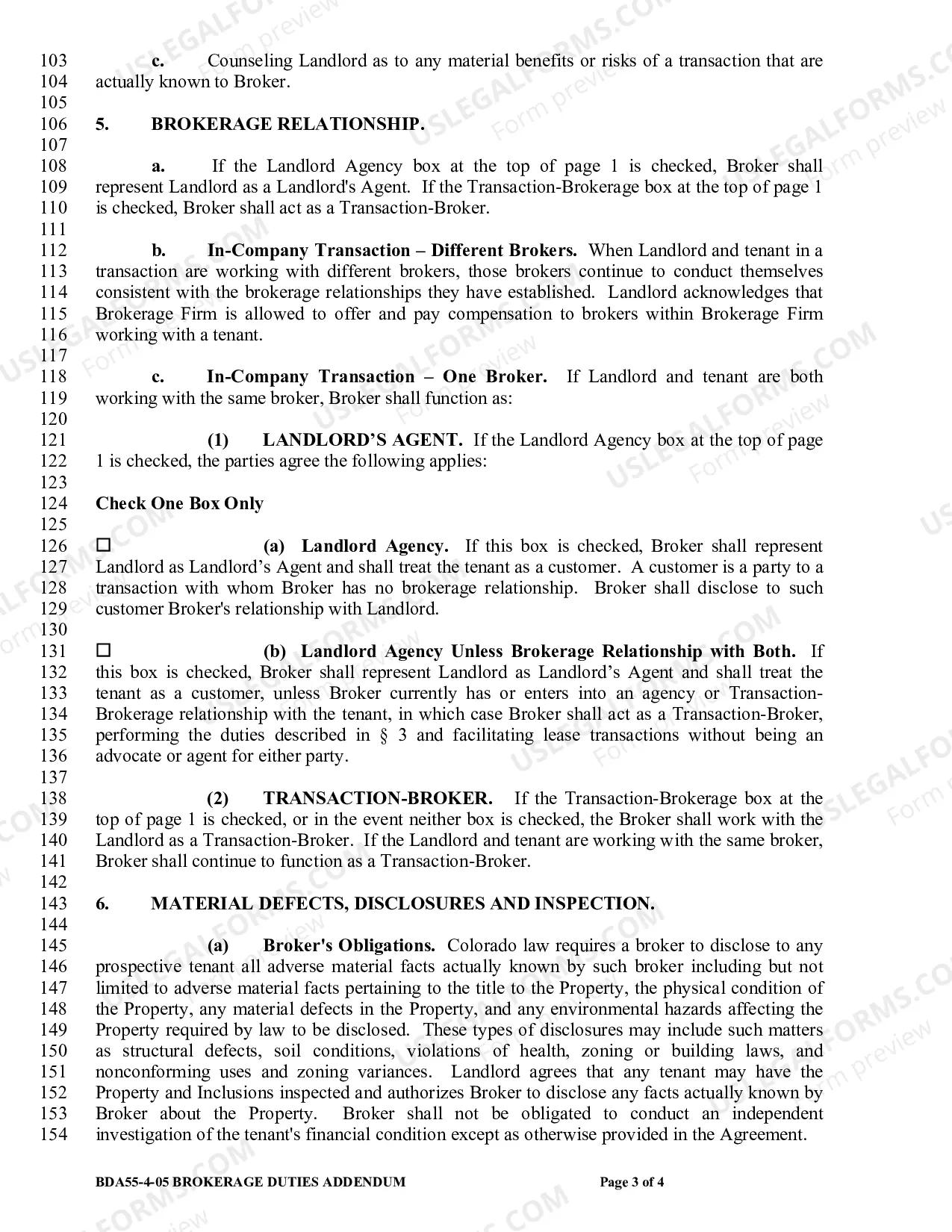 Preview Brokerage Duties Addendum to Property Management