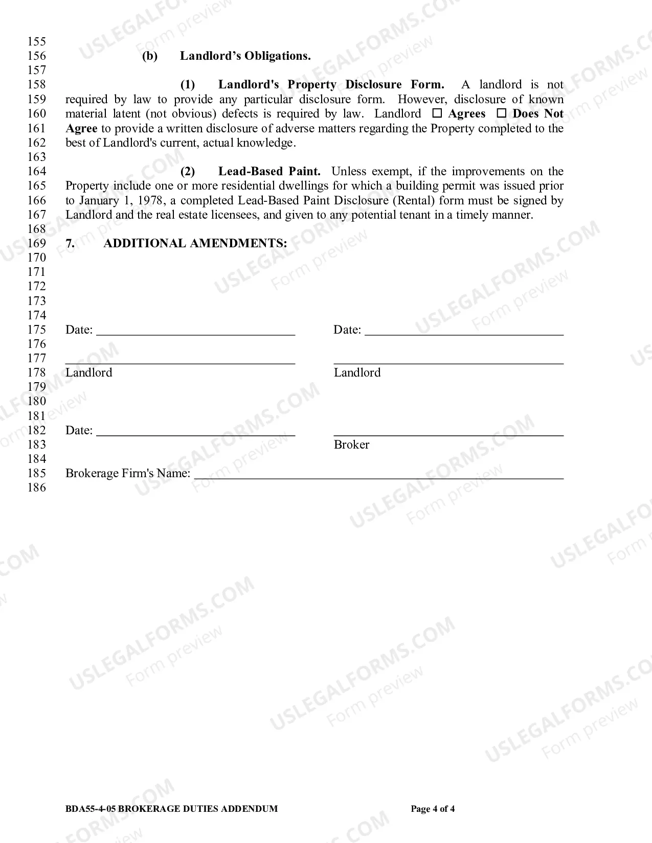 Preview Brokerage Duties Addendum to Property Management