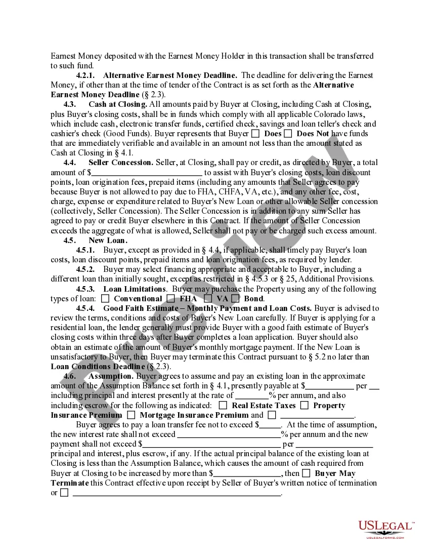 Preview Contract to Buy and Sell Real Estate - All Types of Properties - with Closing Instructions