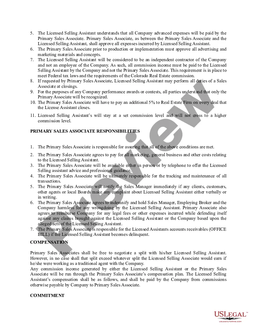 Preview Agreement for Licensed Personal Assistant - Independent Contractor